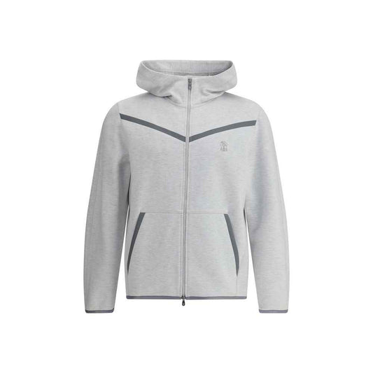Brunello Cucinelli Logoed Hoodie Cotton - Zwart/Maat L