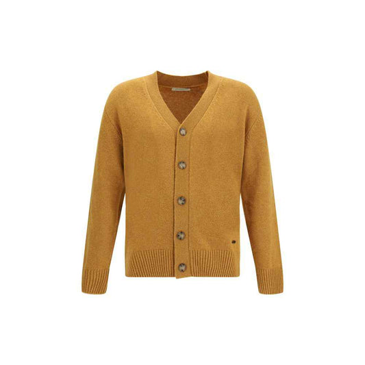 Brooksfield Cardigan Virgin Wool Mosterdkleur Klassiek