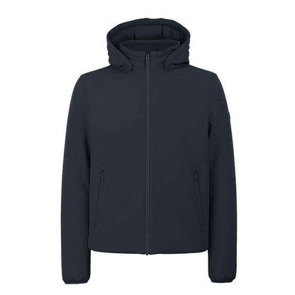 Yes Zee Blue Nylon Jackets & Coat