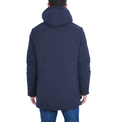 Yes Zee Blue Nylon Jackets & Coat