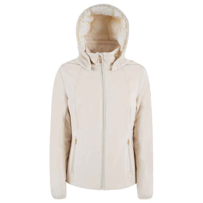 Yes Zee White Nylon Jackets & Coat
