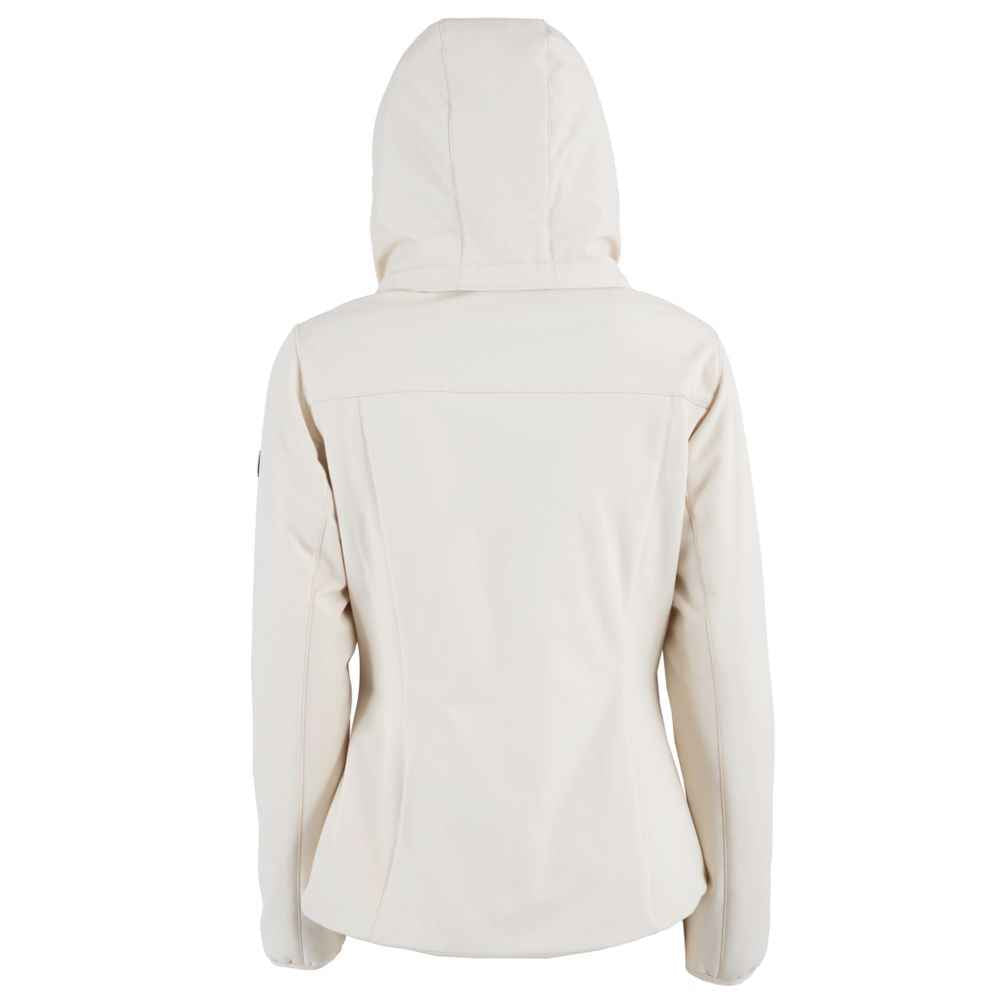 Yes Zee White Nylon Jackets & Coat
