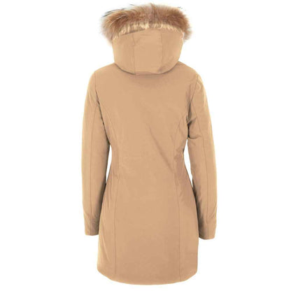 Yes Zee Brown Nylon Jackets & Coat