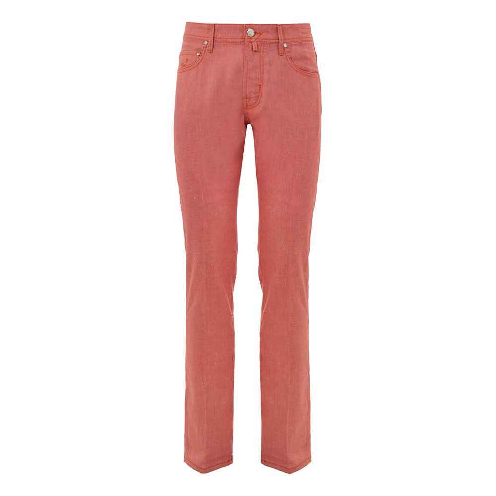 Jacob Cohen Red Cotton Skinny Pant