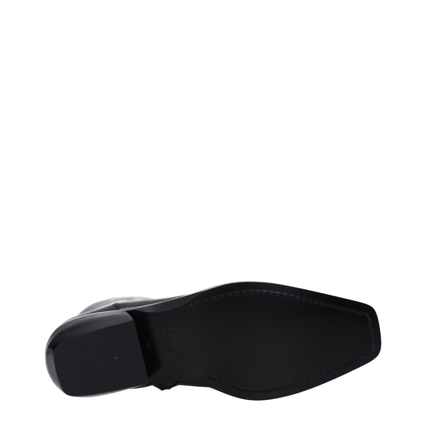 Versace F82950 Leren Enkellaarsjes Premium Zwart Luxueus