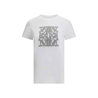 Max Mara Geborduurd Monogram T Shirt van Katoen Jersey