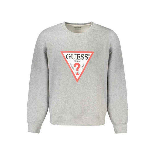 Guess Jeans Katoenen Sweatshirt Grijs Met Logo Print