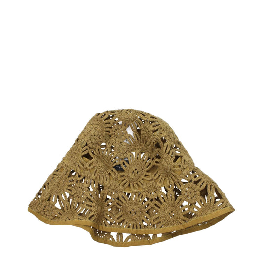 Max Mara Polyester Luxe Buckethoeden - Groen/One Size