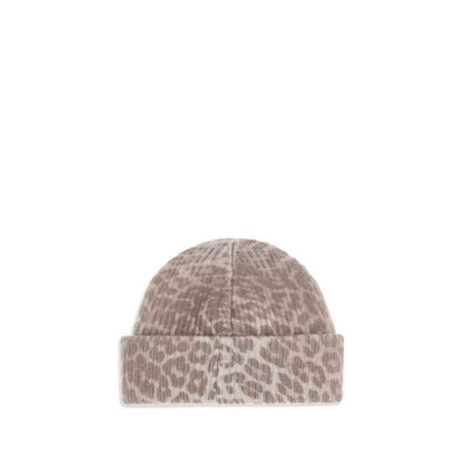 Ganni Leopard Gebreide Muts – Leopard OneSize Klassiek