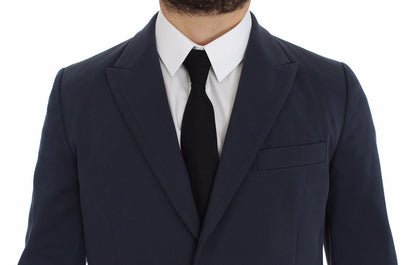 Veste blazer élégante en coton stretch bleu Dolce &amp; Gabbana